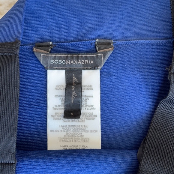 BCBG Bandage skirt Blue and Black color-block - Picture 2 of 4